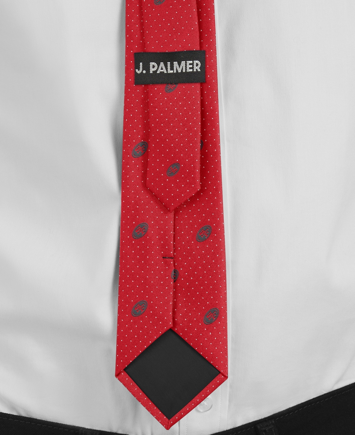 J. Palmer Men's San Francisco 49ers Game Day Polka Dot Tie