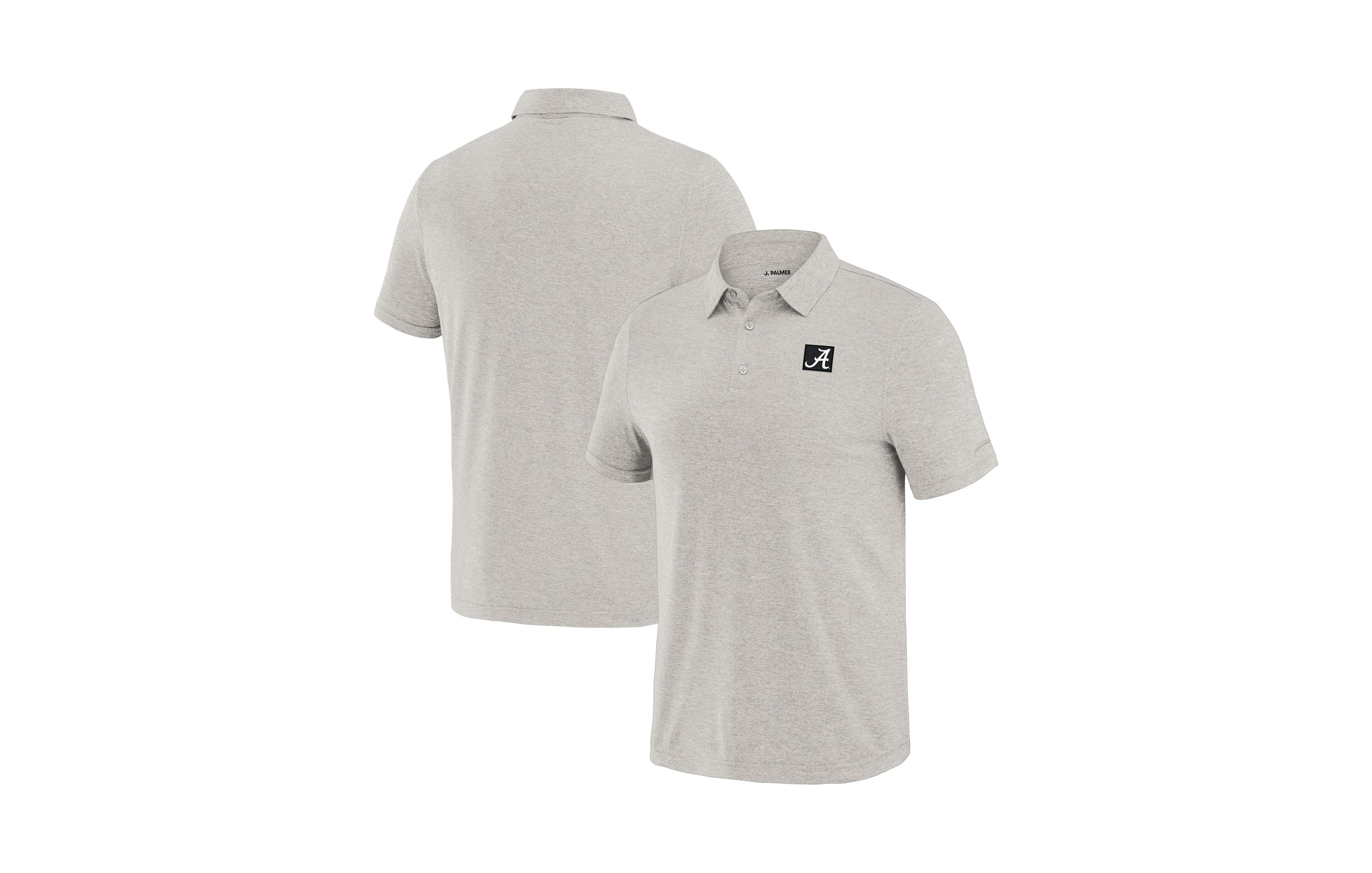 J. Palmer Men's Cream Alabama Crimson Tide Four Down Polo Shirt