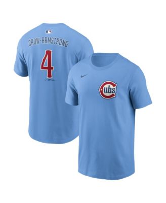 Pete Crow-Armstrong Light Blue Chicago Cubs Name & Number T-Shirt