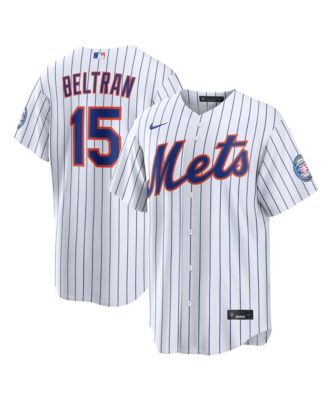Men's Carlos Beltran White New York Mets Home Replica 2026 Hall of Fame Patch Jersey