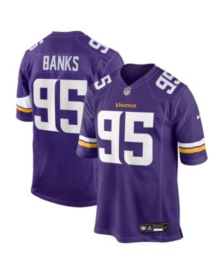 Men's Caleb Banks Purple Minnesota Vikings 2026 NFL Draft First Round Pick No. 18 Team Game Jersey