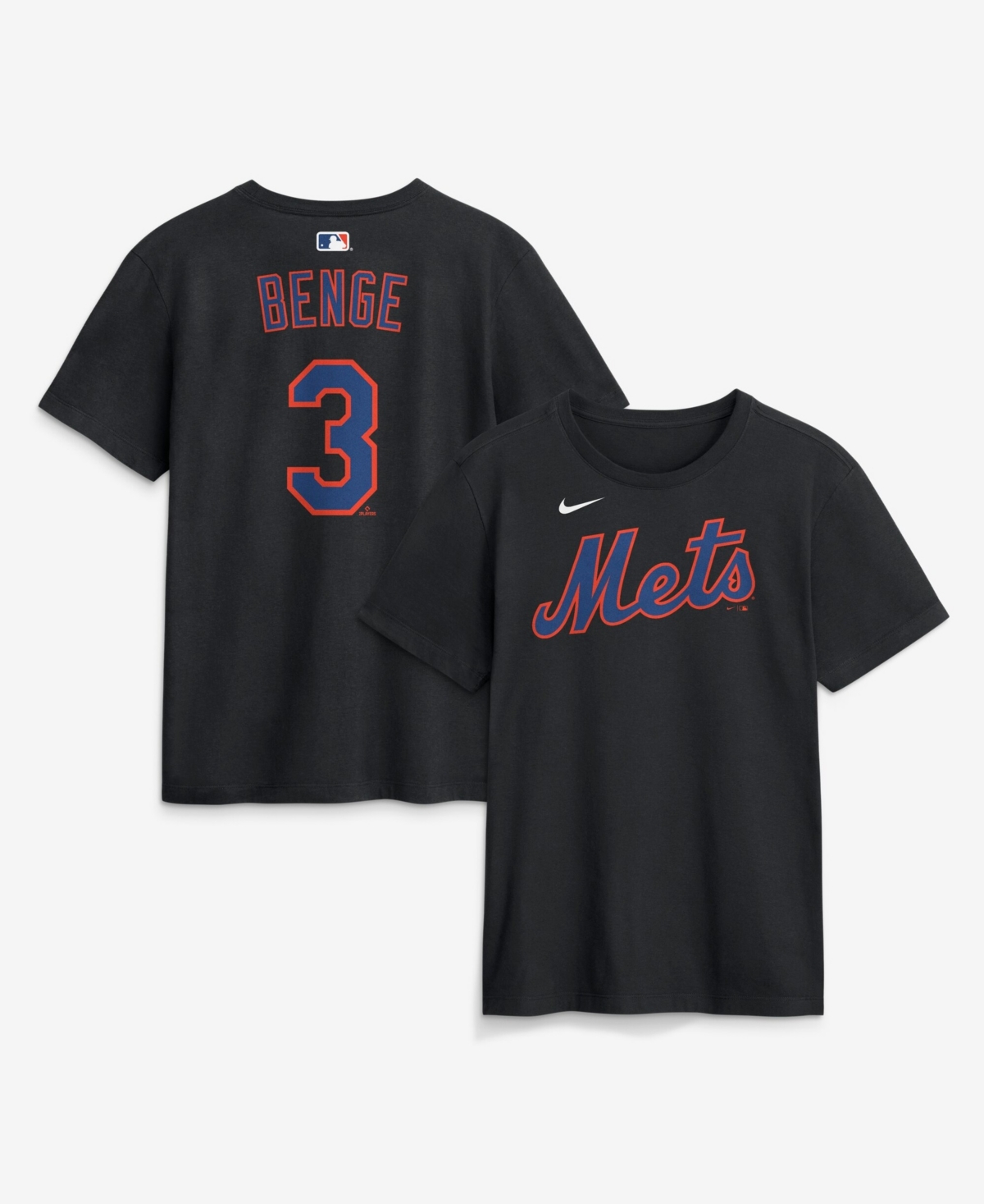 Nike Men's Carson Benge Black New York Mets Name & Number T-Shirt