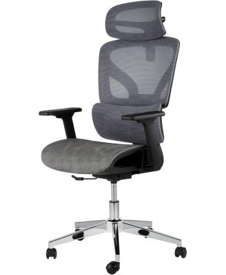 Ergonomic High-Back Mesh Office Chair, 3D Adjustable Armrests, Lumbar Support with Footrest, for Long Work or Study Hours