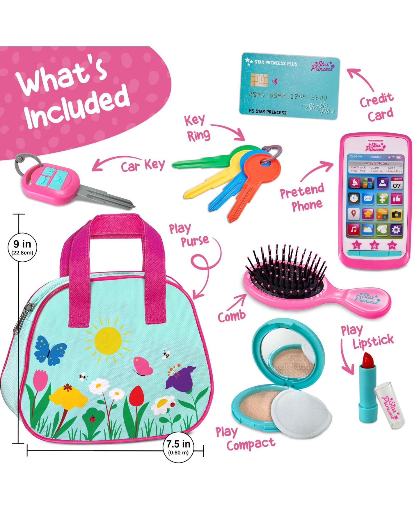 Детские игрушки GNUADZ Play Pretend Makeup 8-Piece Set, Ages 1+, цвет: Синий — фото 3