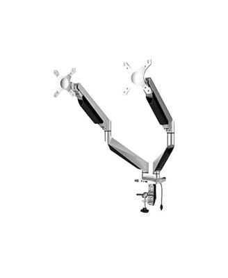 Heavy Duty-Dual Monitor Arm Mount Premium Aluminum Build, Gas Spring System