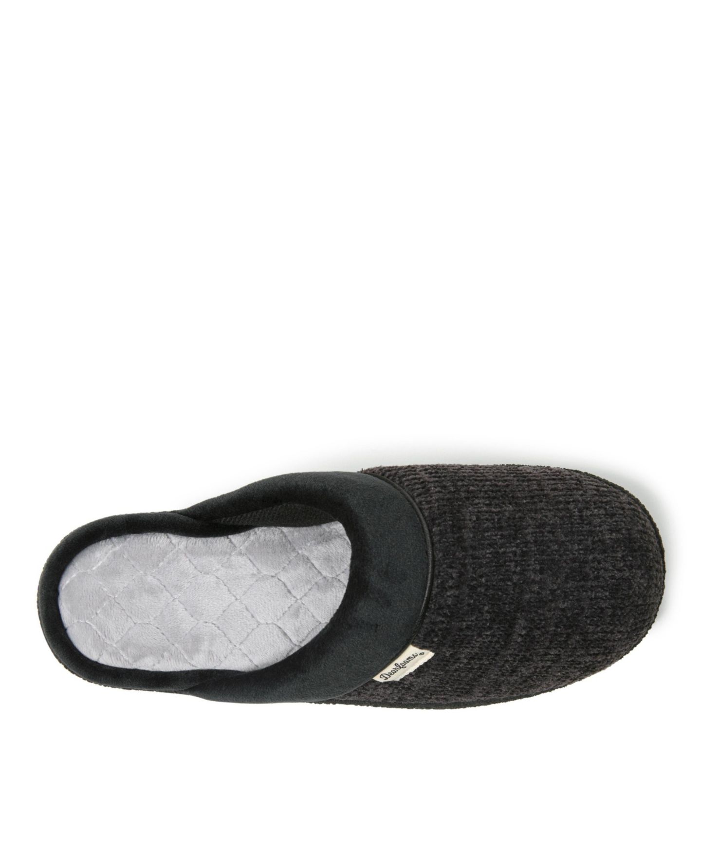 Женские тапочки Dearfoams Samantha Chenille Scuff House Slipper, цвет: Чёрный — фото 4