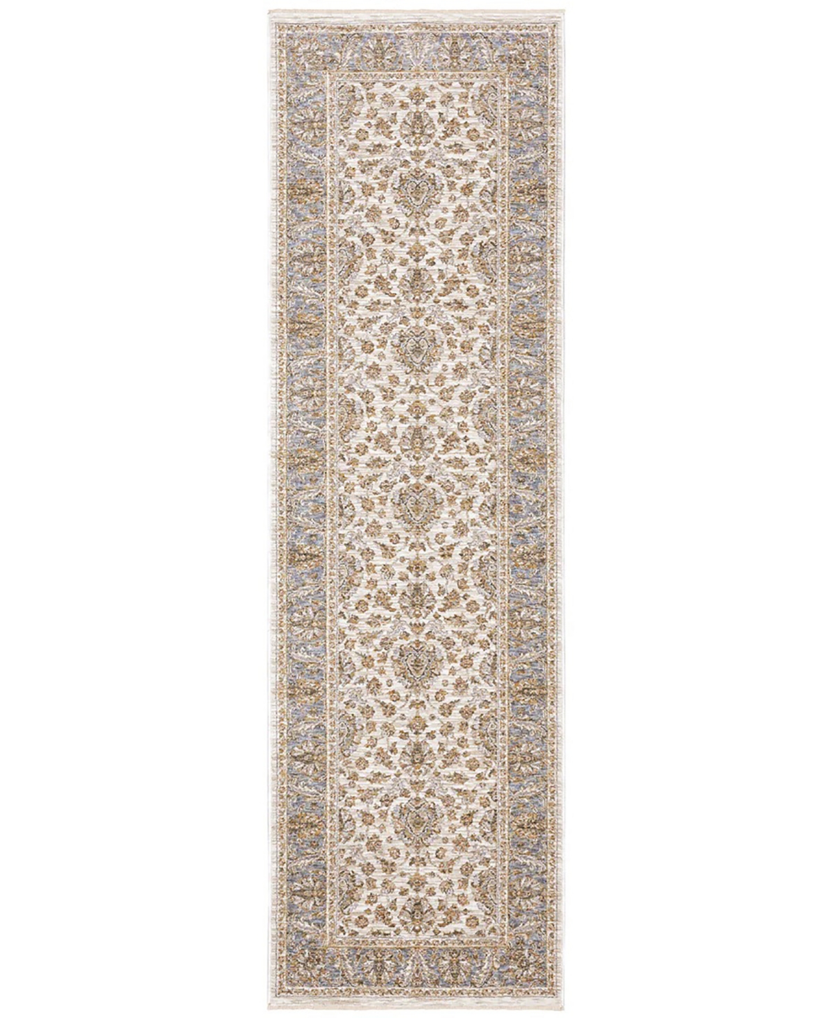 Oriental Weavers Maharaja 5091Z Ivory and Blue 2'3" x 7'6" Runner Rug