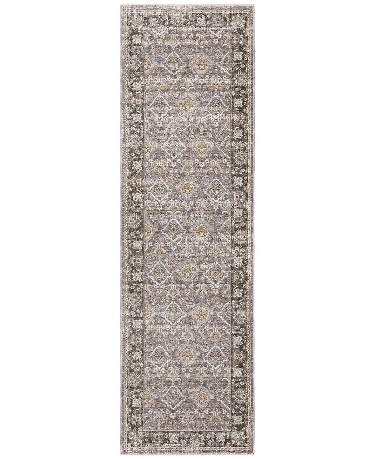 Oriental Weavers Maharaja 91E Gray and Blue 2'3" x 7'6" Runner Rug