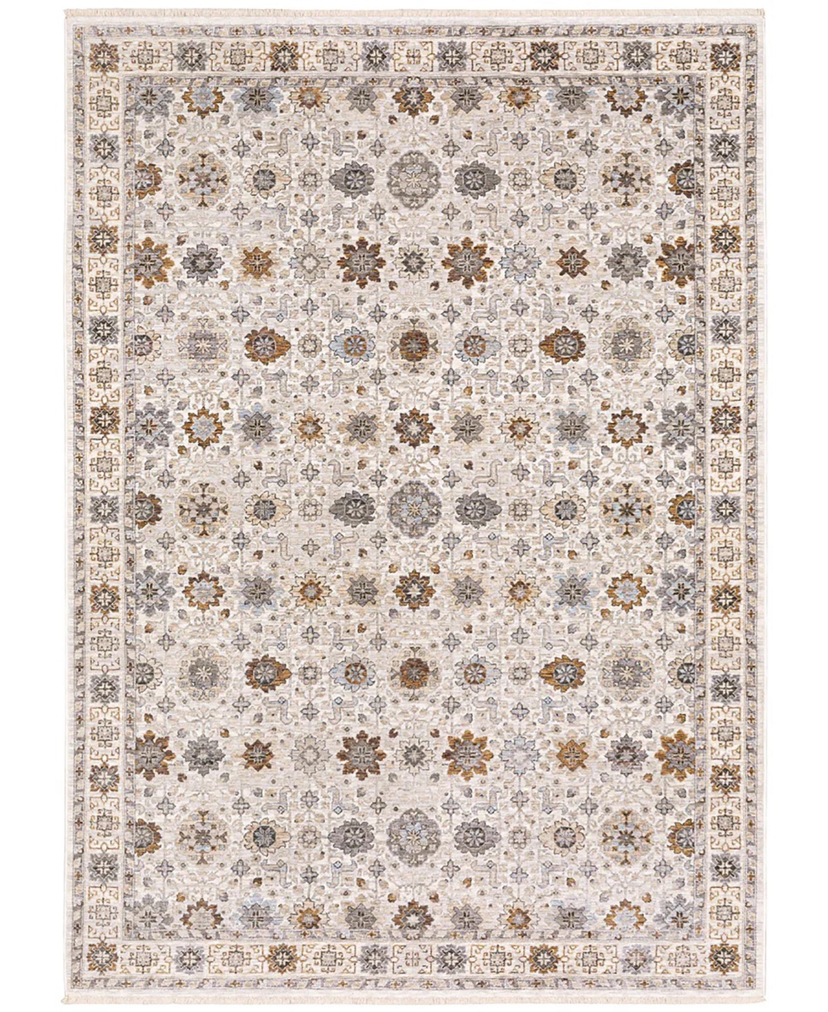 Oriental Weavers Maharaja 71W Ivory and Gold 5'3" x 7'6" Area Rug