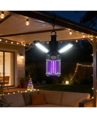 Outdoor Bug Zapper with Foldable Camping Lantern, USB-C Rechargeable
