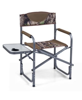 Lightweight Folding Camping Chair with Side Table and Cup Holder