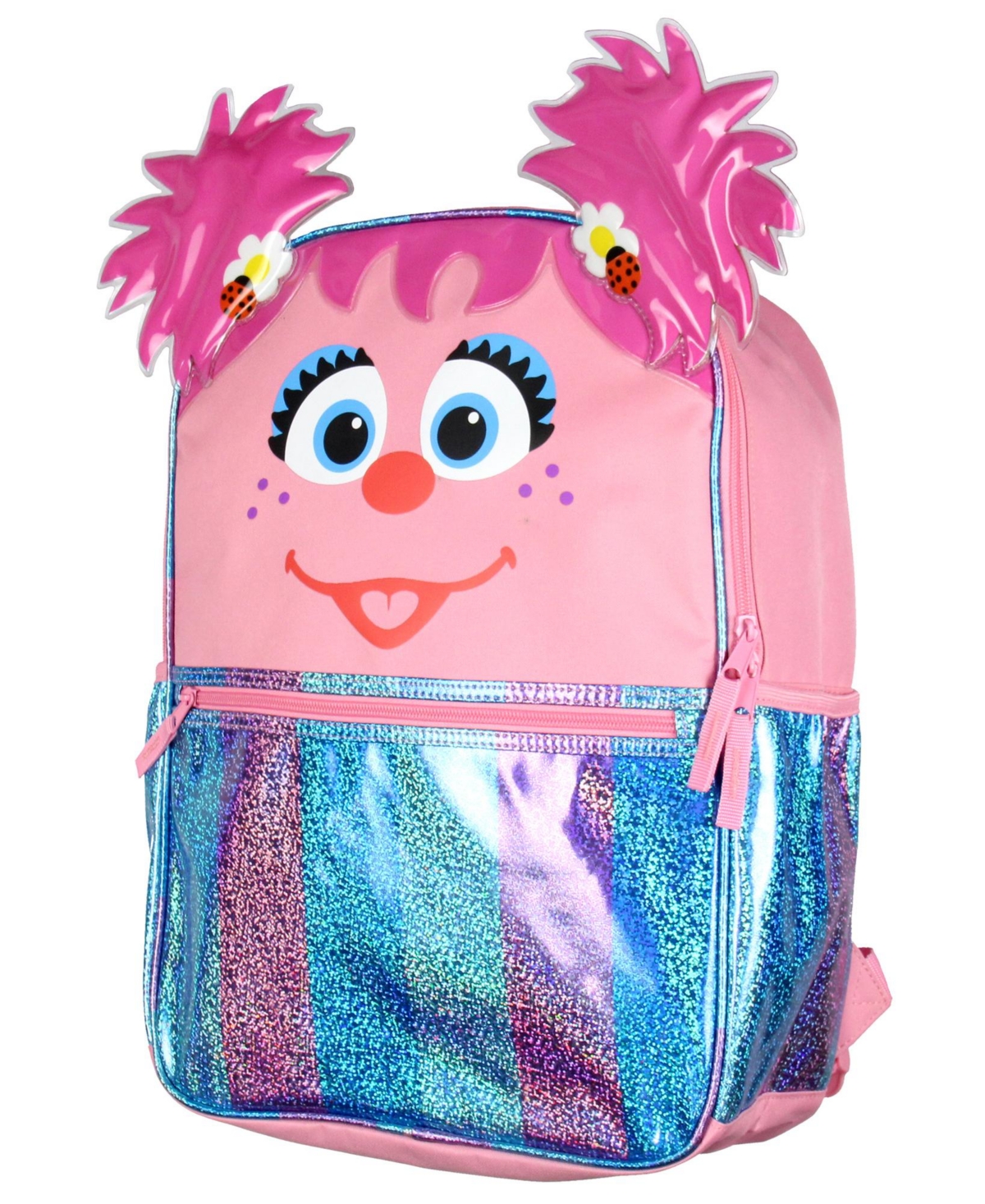 Sesame Street Abby Cadabby 3D Character Dual Compartment 17" Backpack For Daily Use