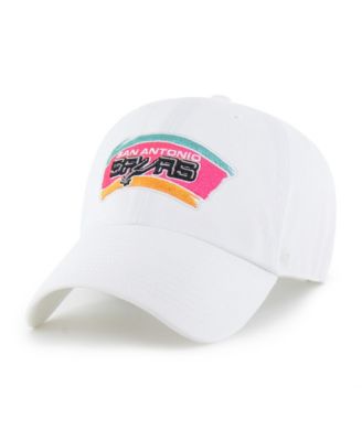 Men's White San Antonio Spurs Hardwood Classics Clean Up Adjustable Hat