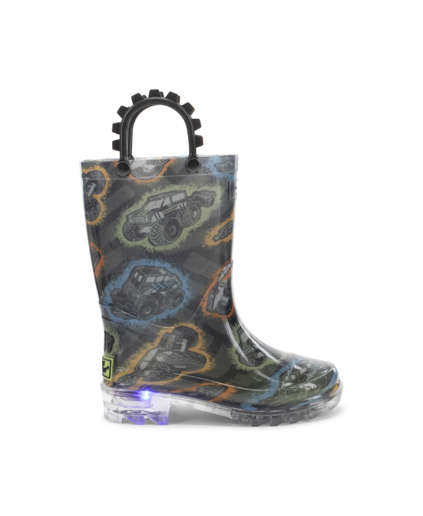 Ботинки Western Chief Big Wheels Lighted Rain Boot для мальчиков, цвет: Чёрный — фото 3