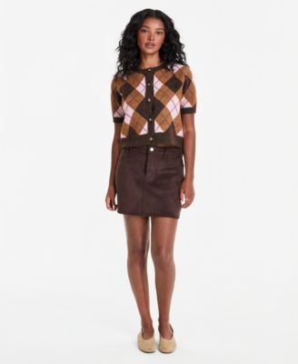 Women's Faux-Suede Mini Skirt