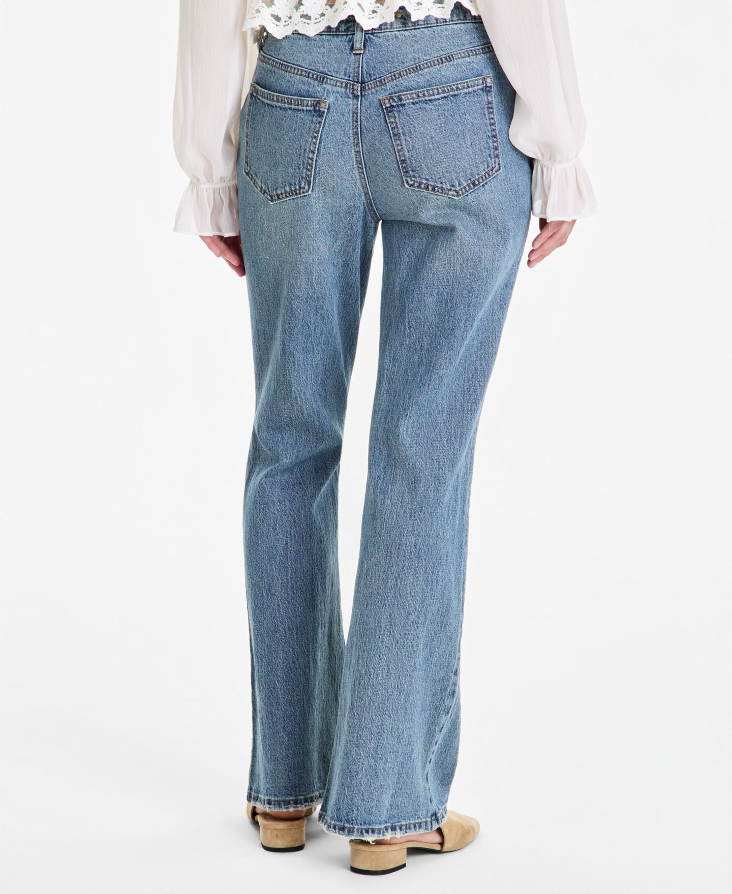 Женские джинсы And Now This Petite Side Slit Bootcut High-Waisted, цвет: Kailu — фото 3