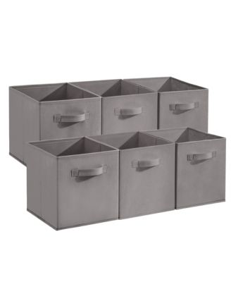 12-Pack Foldable Fabric Storage Cubes with Handles, Closet and Shelf Organizer Bins for Nursery, Pantry and Home