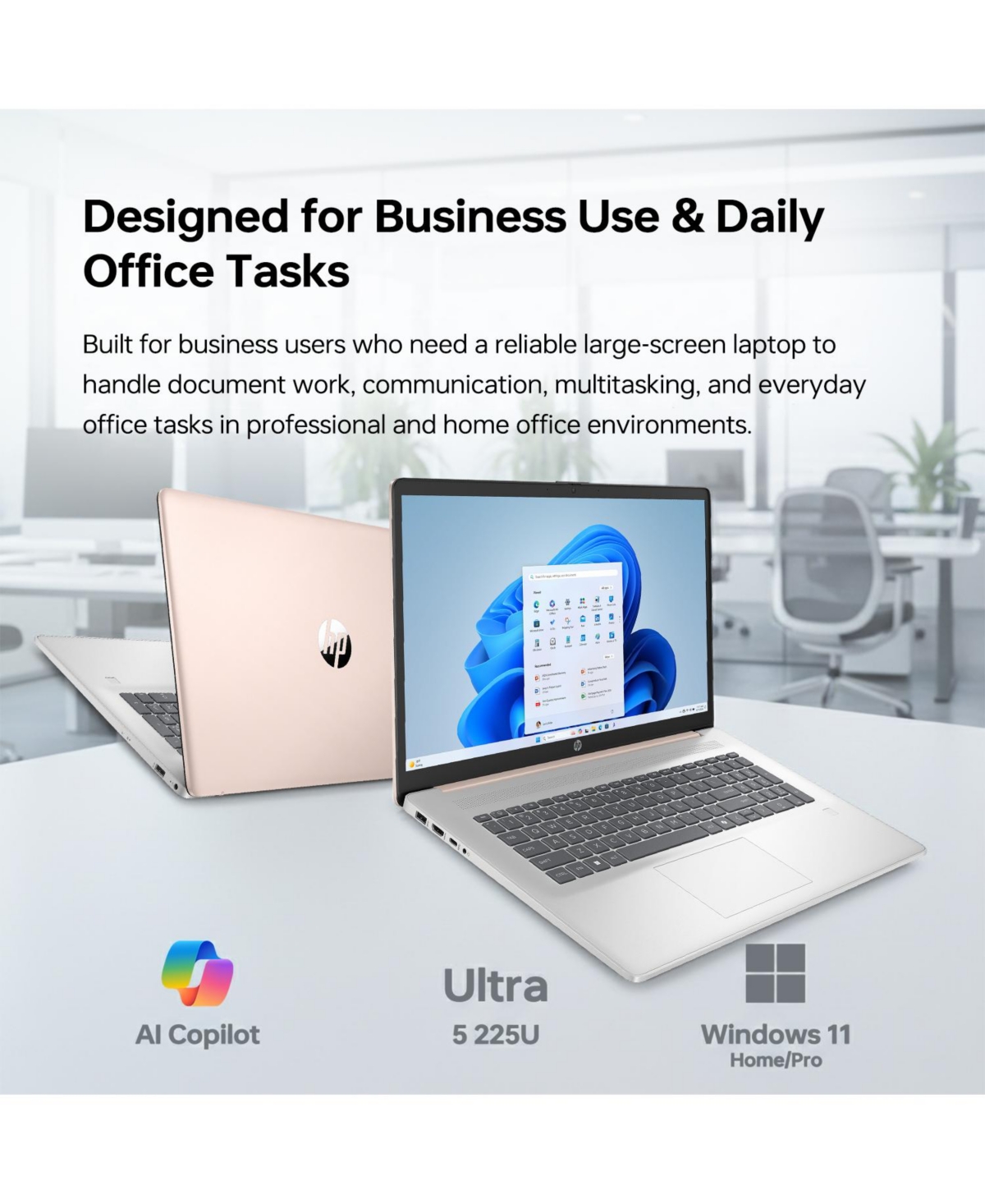 Hp Essential 17.3" Traditional Laptop Intel Core Ultra 16GB Ram Intel Graphics 1TB Ssd Storage Windows 11 Home 60Hz