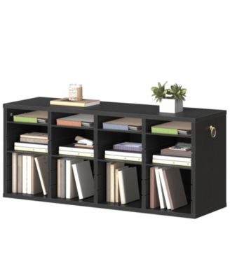 24-Compartment Wooden Document Sorter for Desk and Office Organization