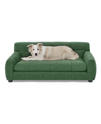 Bark Stylish Mid-Century Pet Couch for Large Dogs, Durable Woven Fabric and Joint Support Cushion