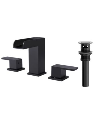 Widespread Bathroom Faucet 3 Hole, 2-Handle Bathroom Sink Faucet with Drain Assembly