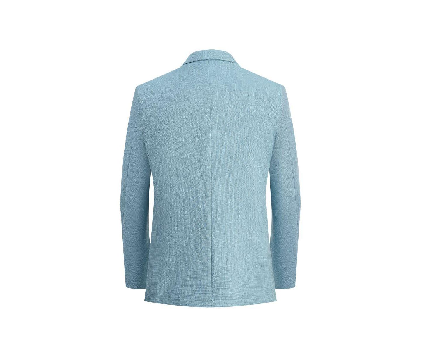 Мужская куртка Elie Balleh Slim Fit Solid Blazer Sports Coat, цвет: Синий — фото 4