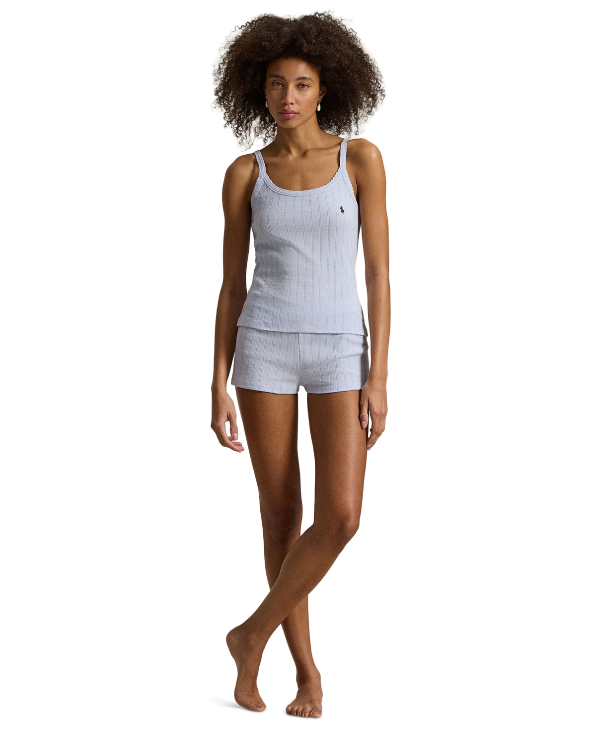 Polo Ralph Lauren Women's Cotton Cami Top & Shorts, 2-Piece Pajama Set