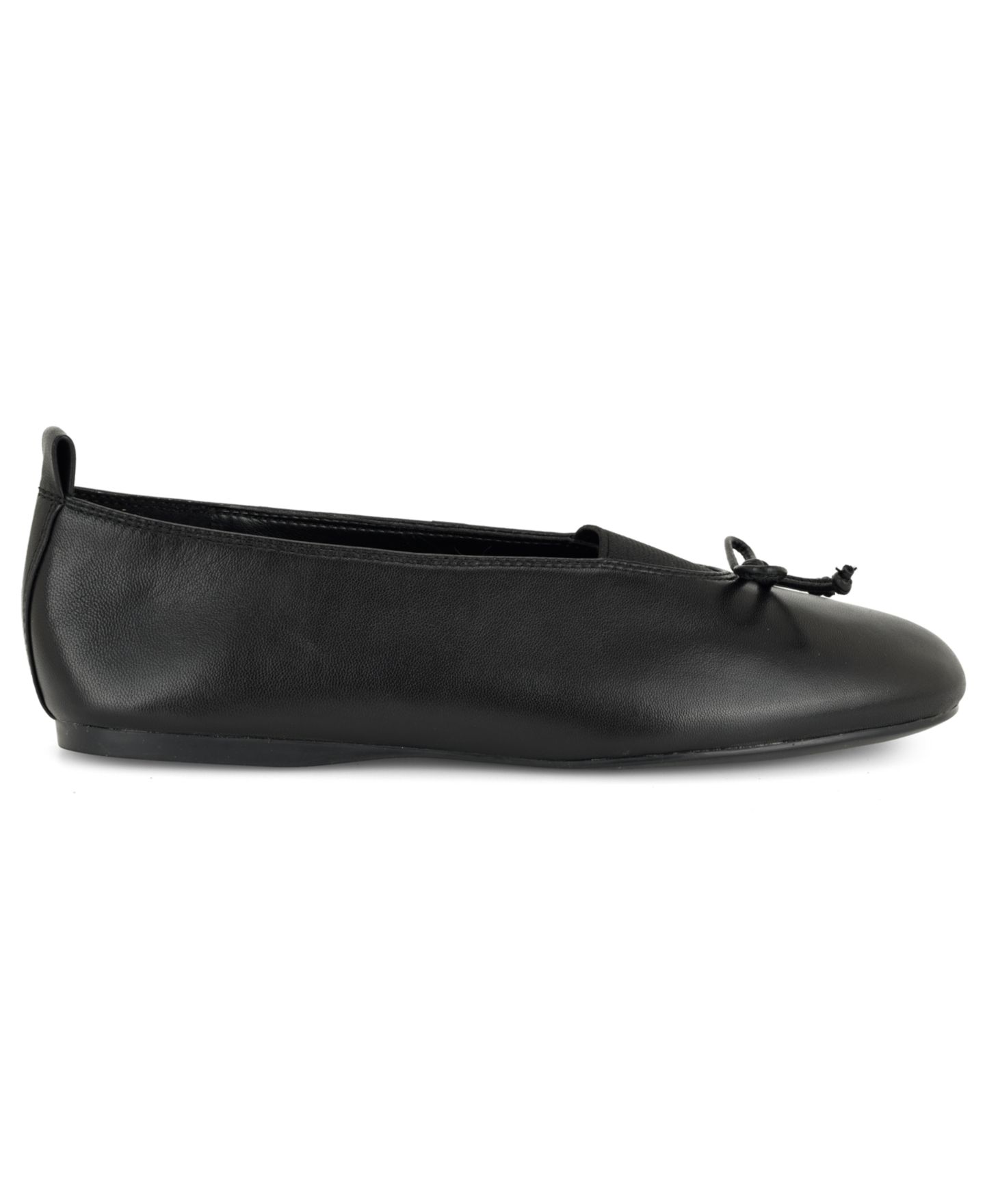 Женские балетки Nine West Smooch Bow Dress Ballet Flats, цвет: Чёрный кожаный — фото 2