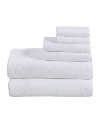  Luxury Cotton Textured 6pieces  Bath Sheet Set