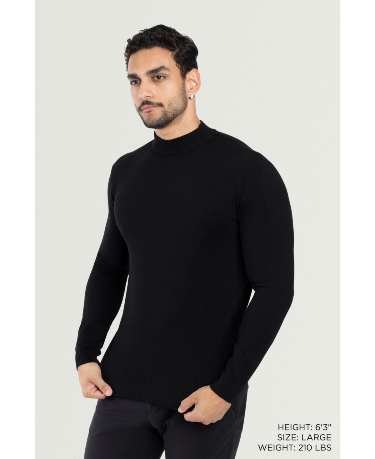 X-Ray Men's Basice Mock Neck Midweight Pullover Sweater