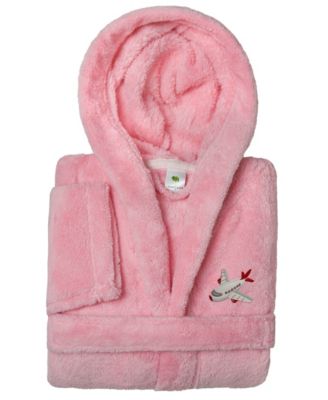 Kids Jet Plane Super Plush Double-Brushed Hooded Bathrobe