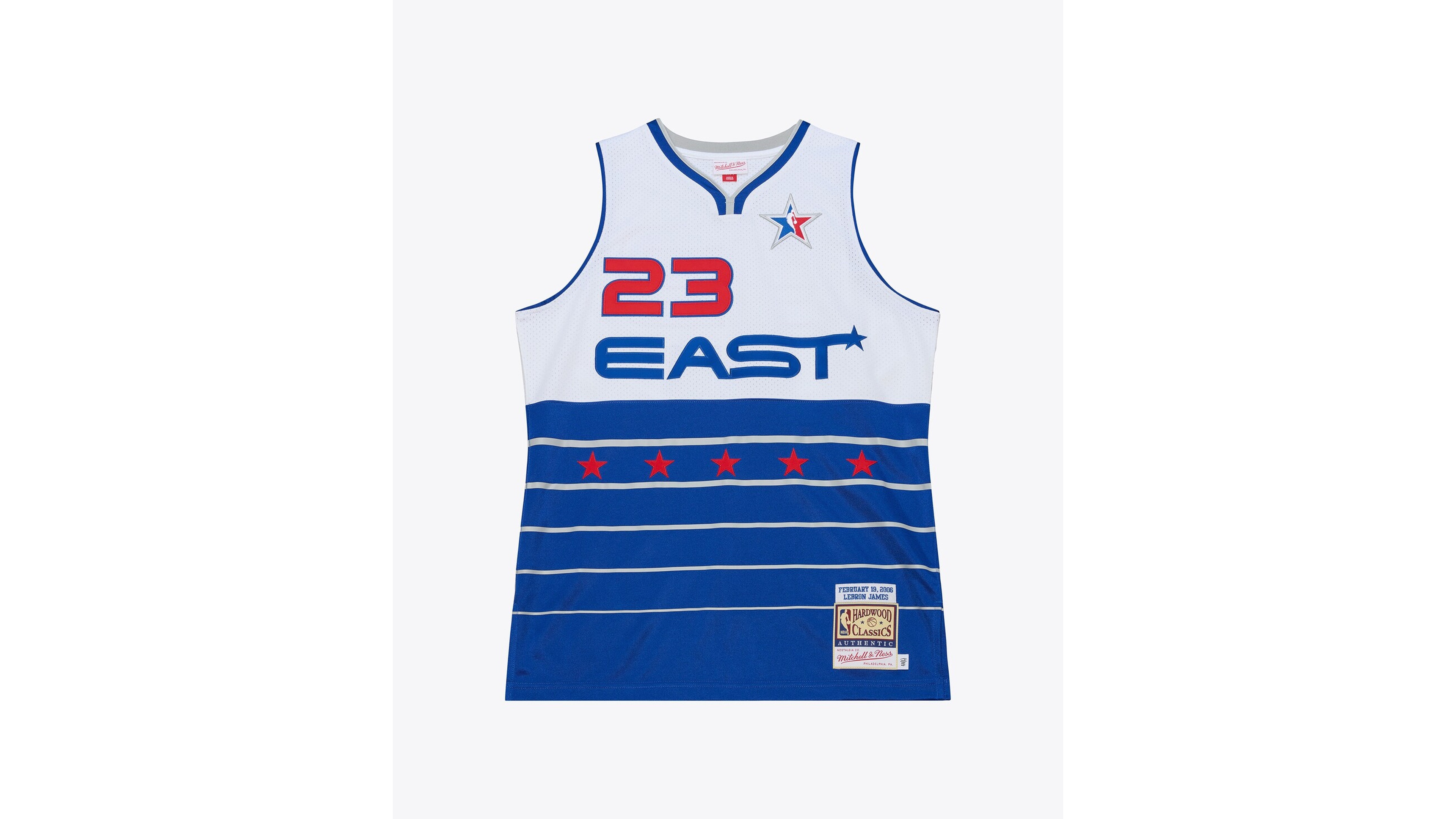 Mitchell & Ness Men's LeBron James White/Blue 2006 Nba All-Star Game Authentic Jersey