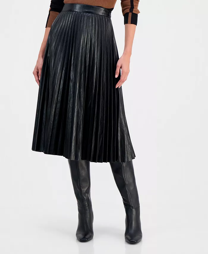 Women's Pleated Midi Skirt - thumbnail 4