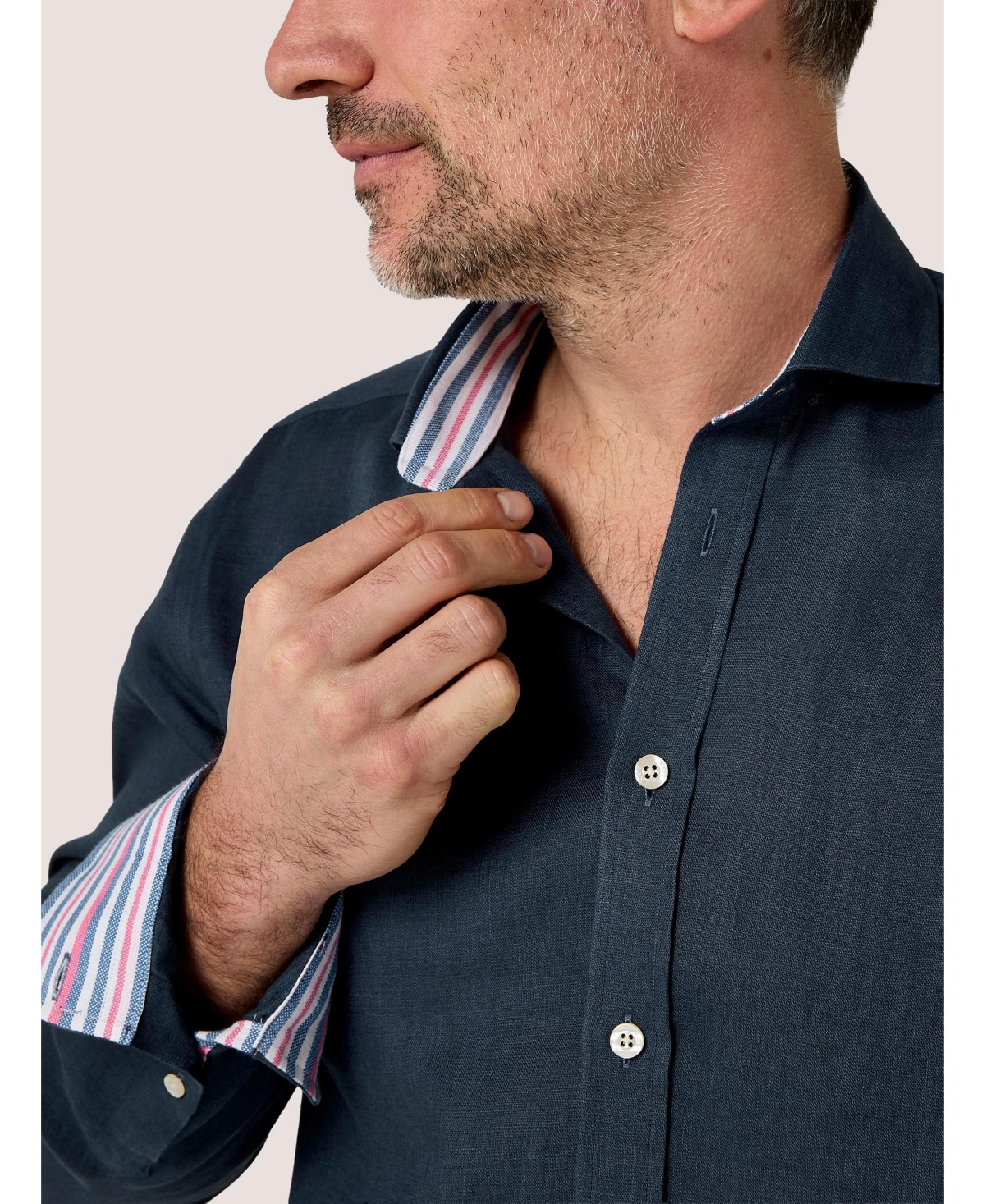 Koy Clothing Men's Classic Linen Long Sleeve Shirt