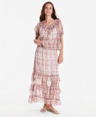 Petite Floral-Printed Pull-On Maxi Skirt