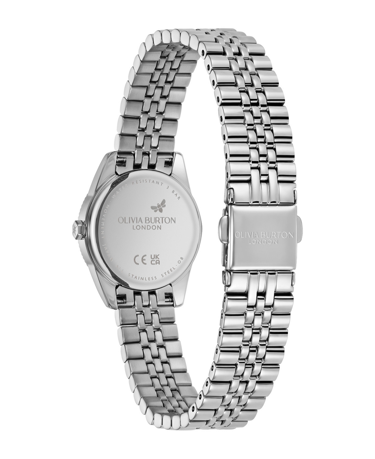 Olivia Burton Women's Highbury Silver-Tone Stainless Steel Bracelet Watch 25mm