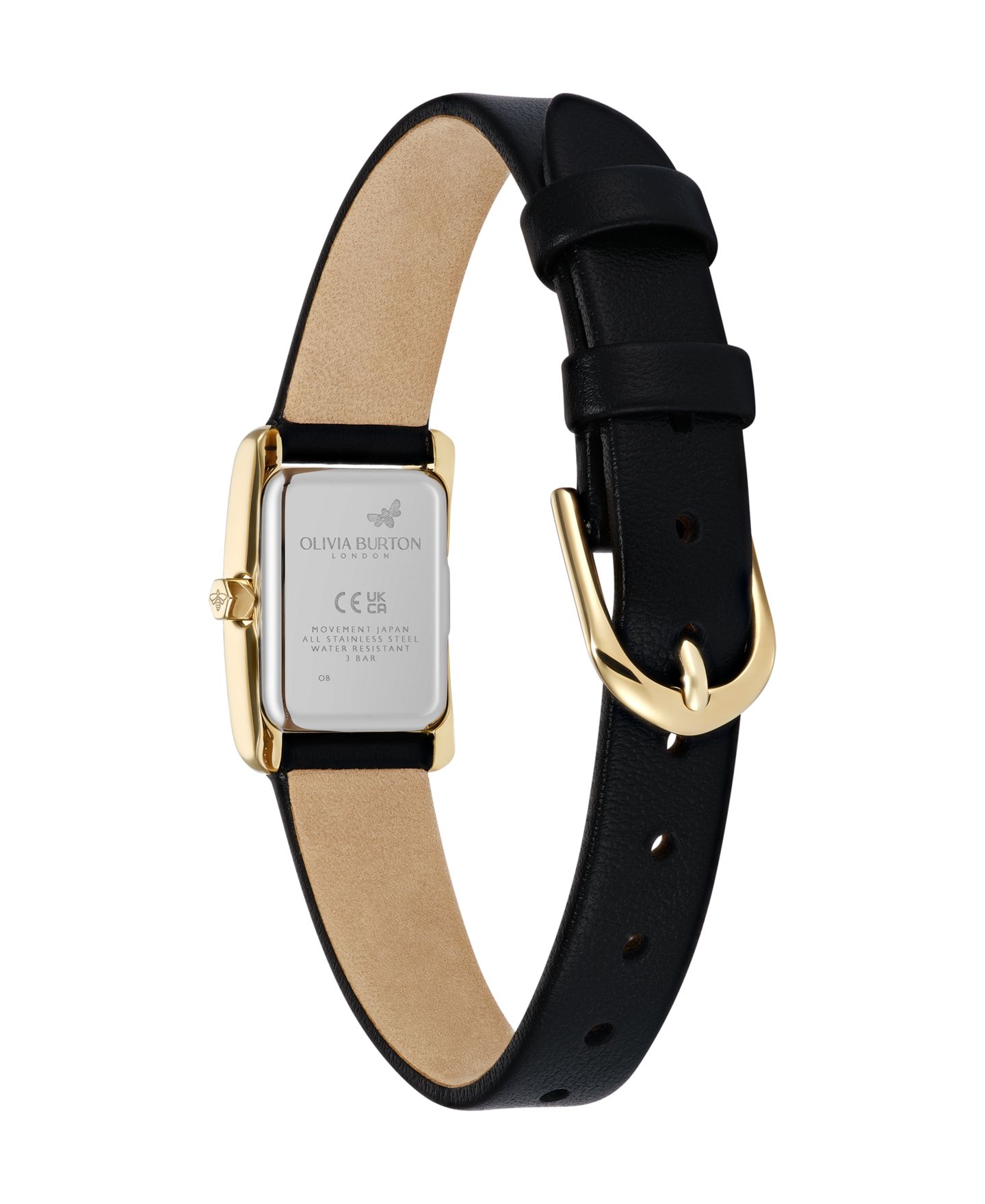 Женские часы Olivia Burton Mini Grove с чёрным кожаным ремешком, 16 мм — фото 2