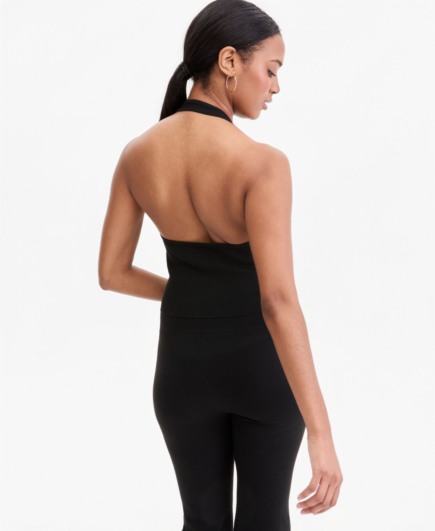 Женский свитер Bar III Sweater Halter Top, цвет: Чёрный — фото 2
