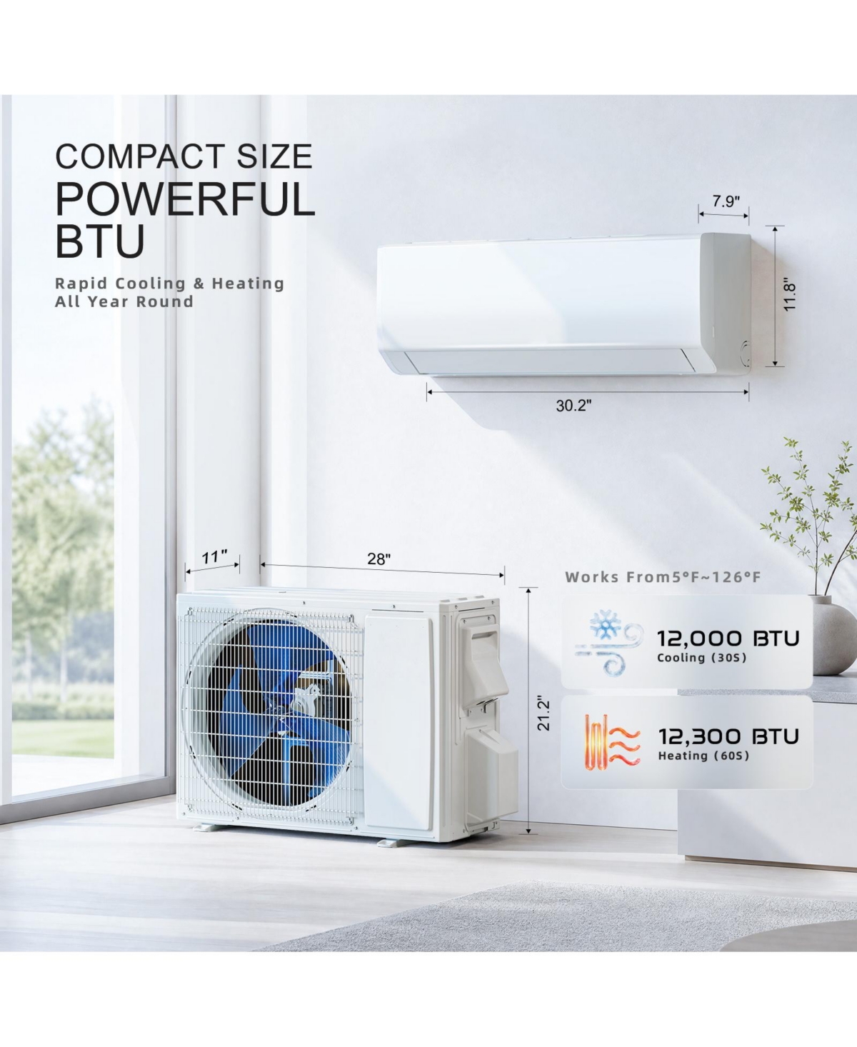 12000 Btu Portable Air Conditioner Multifunctional Air Cooler with Remote
