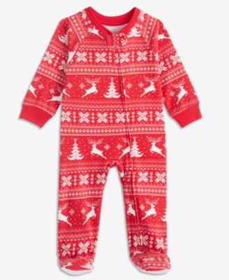 Holiday Deer Fairisle Infant Onesie Pajama