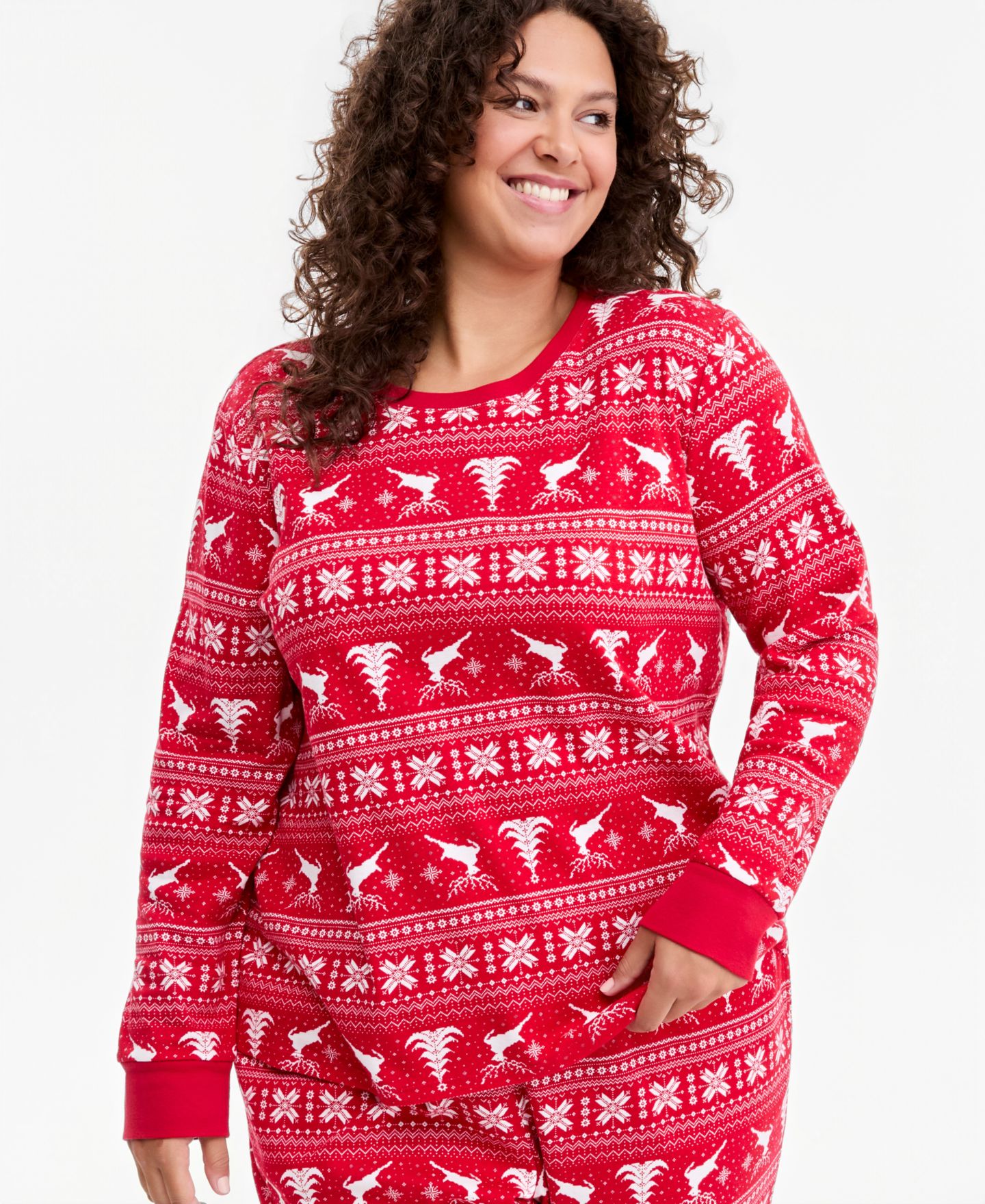 Пижамный комплект Fairisle, хлопок — Holiday Lane, цвет: Deer Fairisle — фото 1