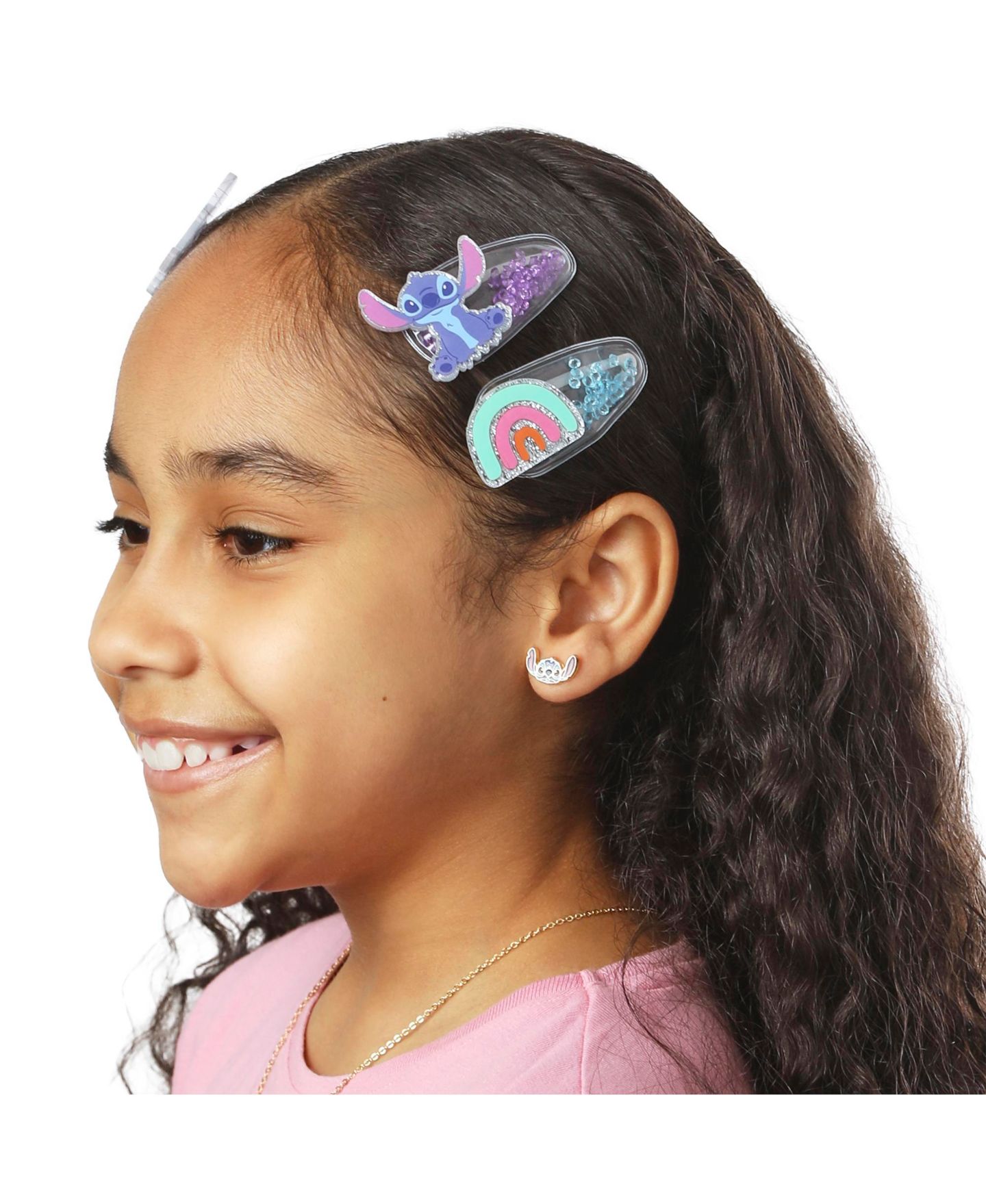 Детские аксессуары для волос Disney Stitch Hair Clip 6-Piece Set Official License, Snap Back Shaker Hair Clips, Lilo and Stitch Accessories, Small Gifts, цвет: Разноцветный — фото 2