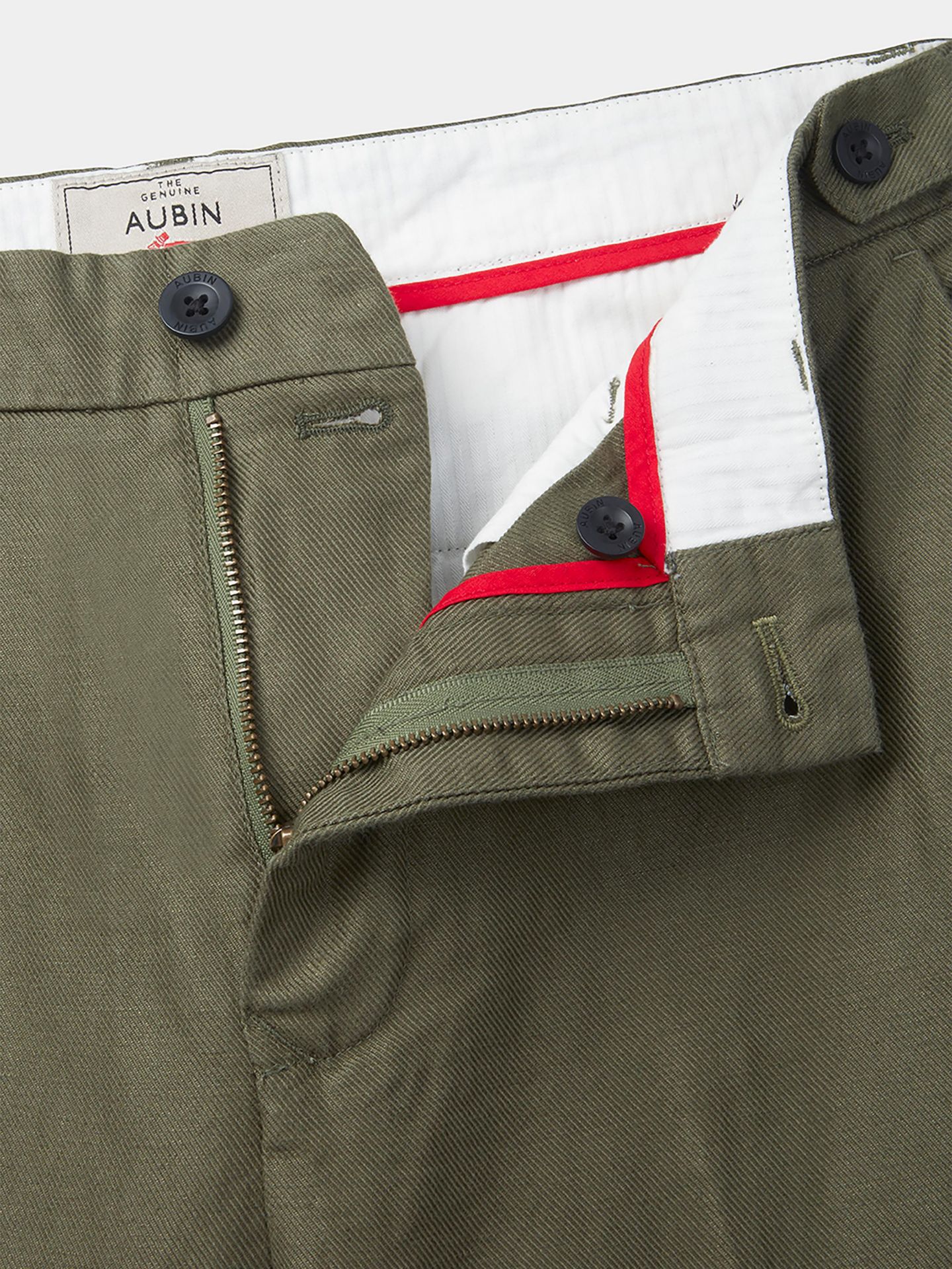 Мужские брюки Aubin Axholme Slim Leg Suit Trouser, цвет: Хаки — фото 6