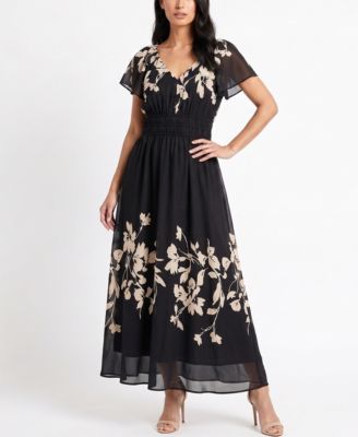 Women's Floral Smocked Waist Dress