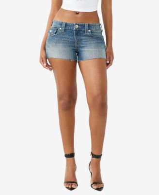 Women's Joey Low-Rise Crystal Cutoff Shorts
