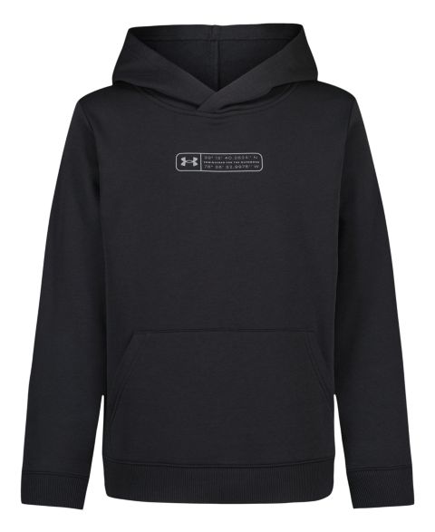Детское худи Under Armour Globe с принтом, 8-20, цвет: Чёрный