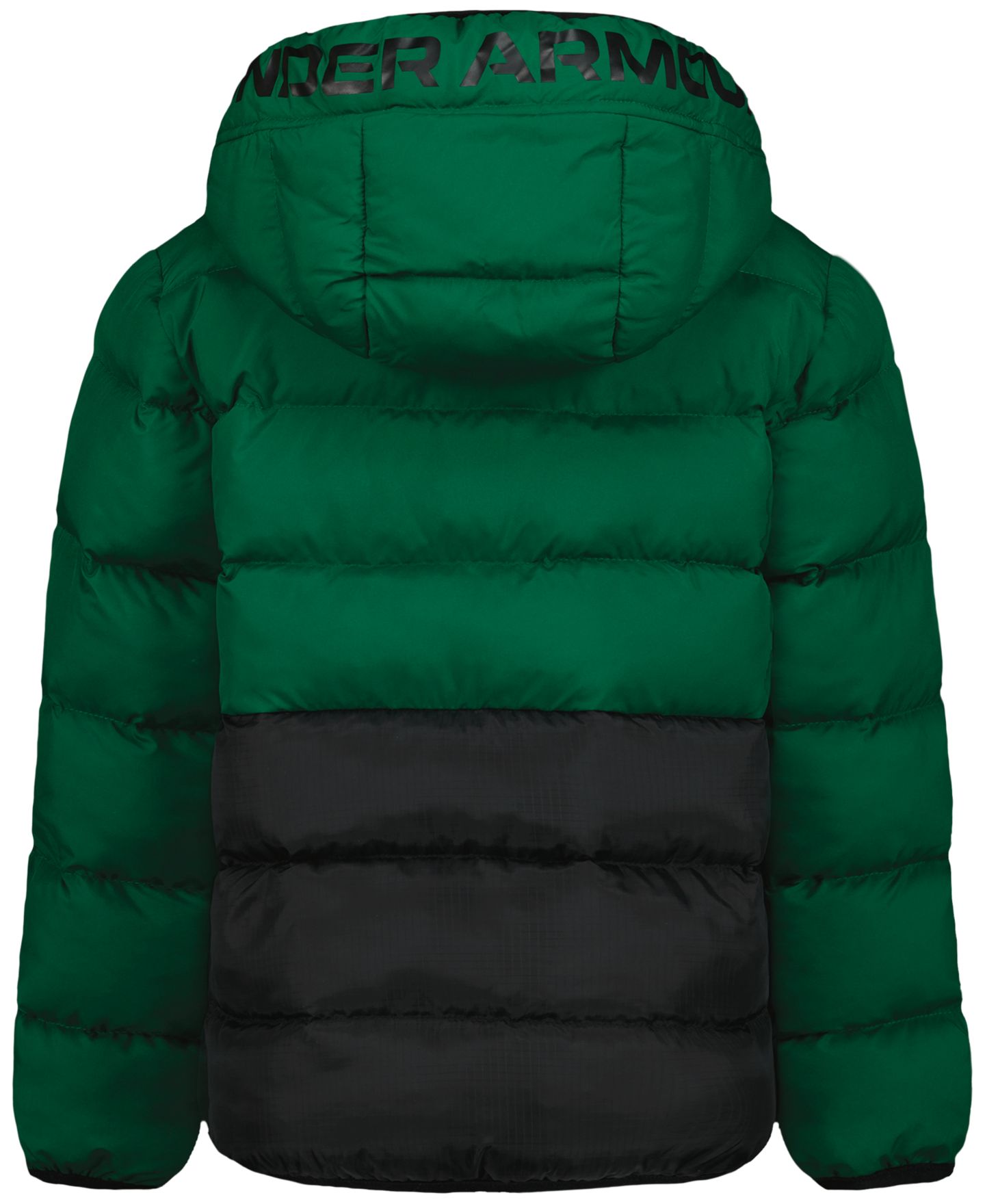 Куртка Under Armour Logo Full-Zip Puffer Hooded Jacket для мальчиков, цвет: Бежевый / Чёрный — фото 11