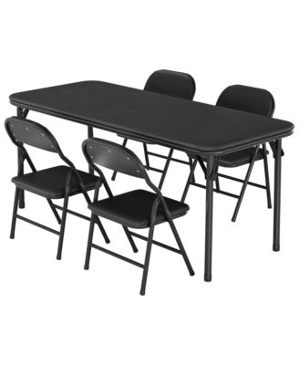 5 Piece Folding Kids Table and Chairs Set Children's Activity Table and Chairs Set