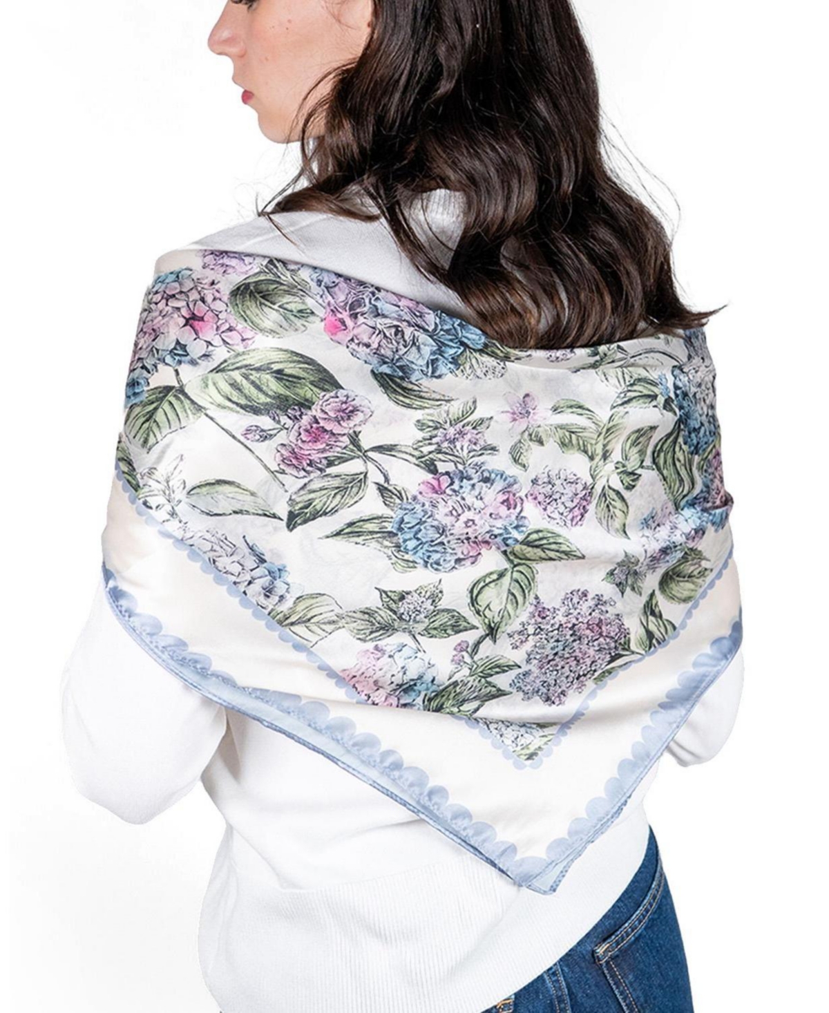 Fable England Women's Hydrangea Square Scarf