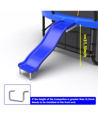 Outdoor trampoline slide